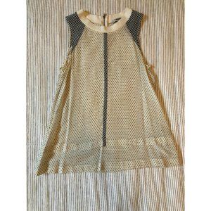 Madewell Black and White Flowy 100% Silk Top XS